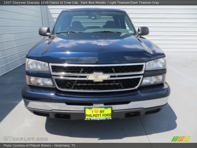 Dark Blue Metallic / Light Titanium/Dark Titanium Gray 2007 Chevrolet Silverado 1500 Classic LS Crew Cab