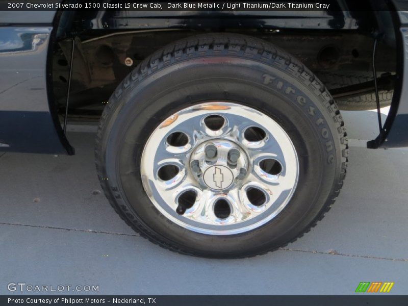 Dark Blue Metallic / Light Titanium/Dark Titanium Gray 2007 Chevrolet Silverado 1500 Classic LS Crew Cab