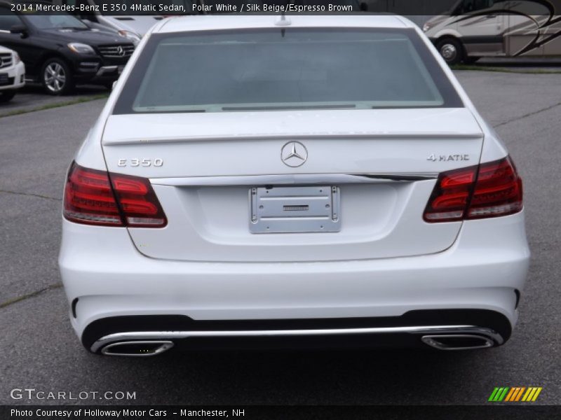 Polar White / Silk Beige/Espresso Brown 2014 Mercedes-Benz E 350 4Matic Sedan