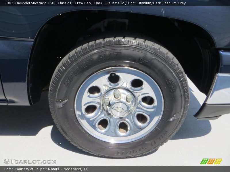 Dark Blue Metallic / Light Titanium/Dark Titanium Gray 2007 Chevrolet Silverado 1500 Classic LS Crew Cab