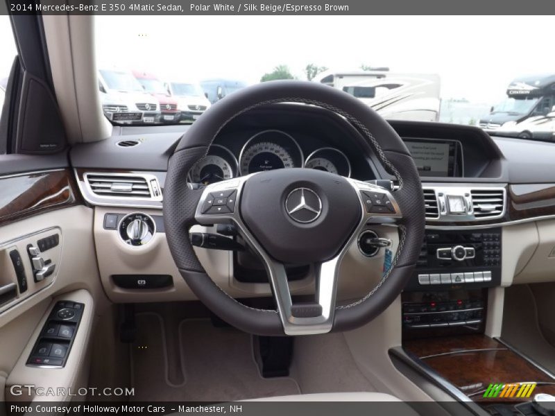 Polar White / Silk Beige/Espresso Brown 2014 Mercedes-Benz E 350 4Matic Sedan