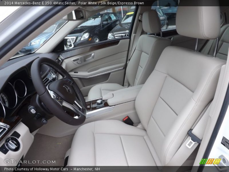 Polar White / Silk Beige/Espresso Brown 2014 Mercedes-Benz E 350 4Matic Sedan