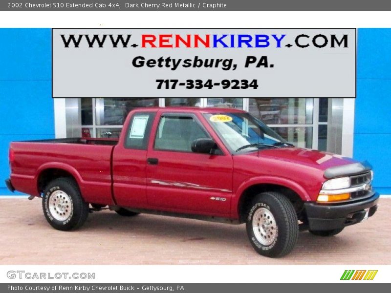 Dark Cherry Red Metallic / Graphite 2002 Chevrolet S10 Extended Cab 4x4