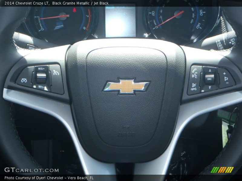 Black Granite Metallic / Jet Black 2014 Chevrolet Cruze LT