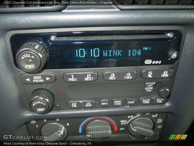 Dark Cherry Red Metallic / Graphite 2002 Chevrolet S10 Extended Cab 4x4