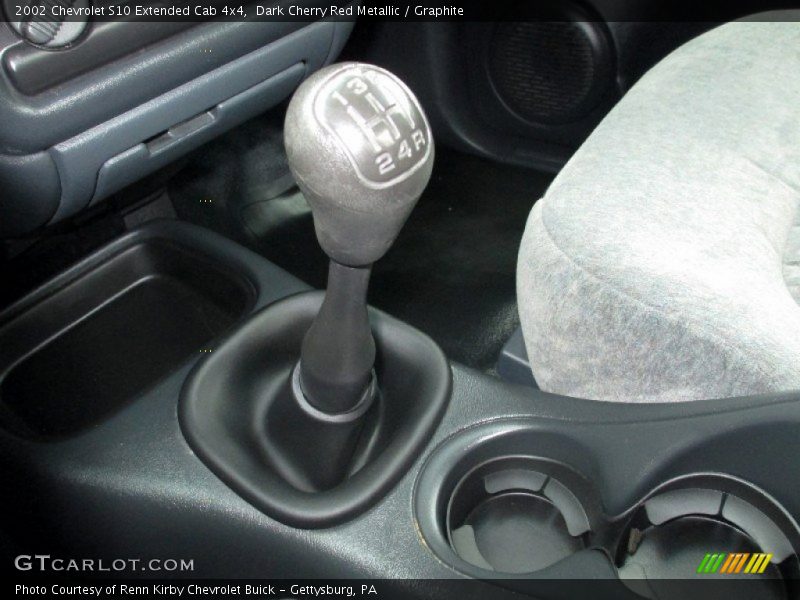 Dark Cherry Red Metallic / Graphite 2002 Chevrolet S10 Extended Cab 4x4
