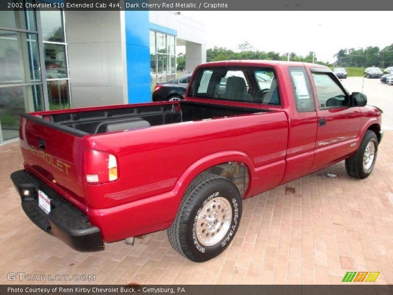 Dark Cherry Red Metallic / Graphite 2002 Chevrolet S10 Extended Cab 4x4