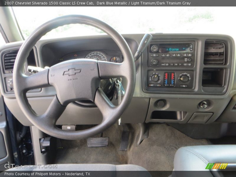 Dark Blue Metallic / Light Titanium/Dark Titanium Gray 2007 Chevrolet Silverado 1500 Classic LS Crew Cab