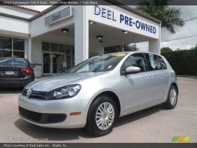 Reflex Silver Metallic / Titan Black 2010 Volkswagen Golf 4 Door