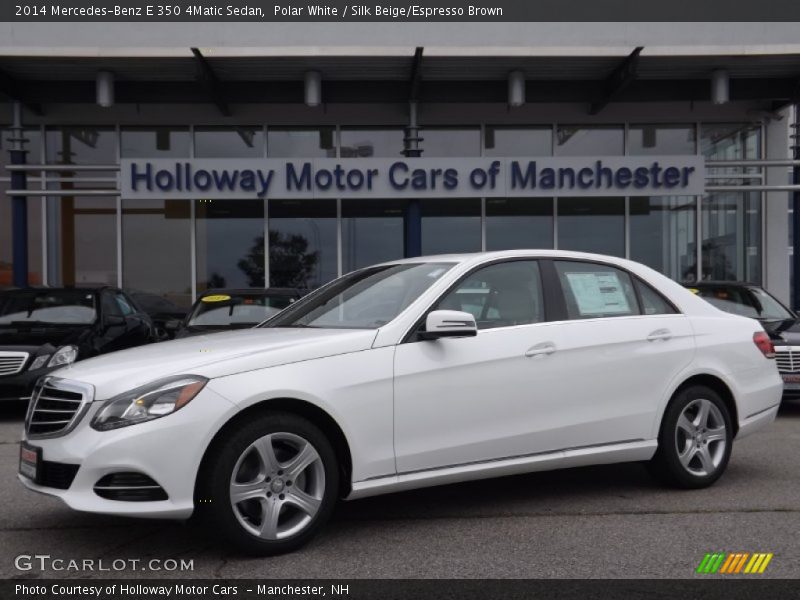Polar White / Silk Beige/Espresso Brown 2014 Mercedes-Benz E 350 4Matic Sedan