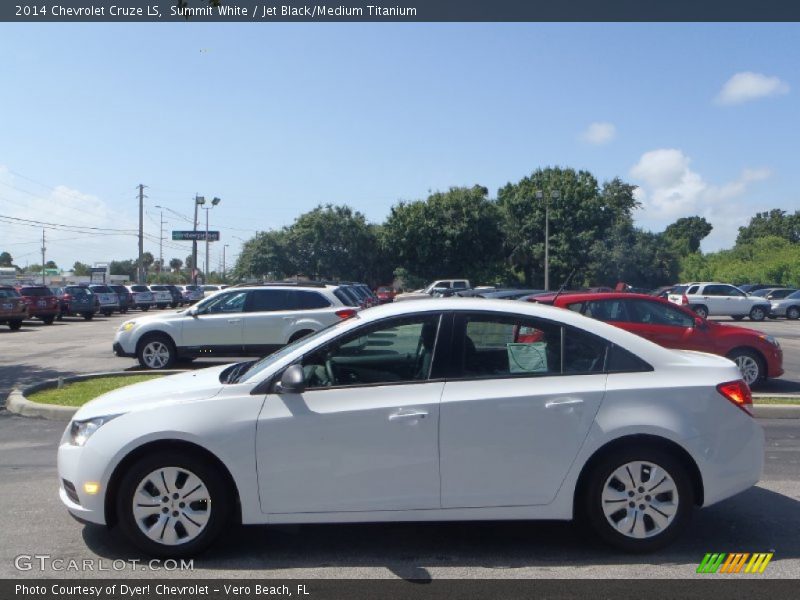 Summit White / Jet Black/Medium Titanium 2014 Chevrolet Cruze LS