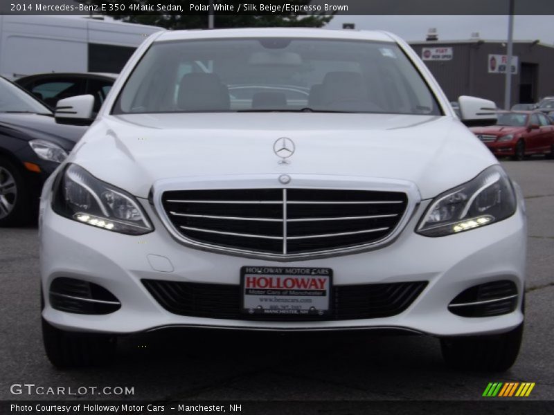 Polar White / Silk Beige/Espresso Brown 2014 Mercedes-Benz E 350 4Matic Sedan