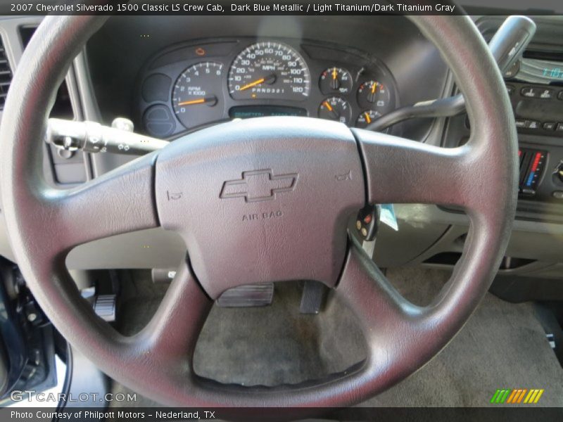 Dark Blue Metallic / Light Titanium/Dark Titanium Gray 2007 Chevrolet Silverado 1500 Classic LS Crew Cab