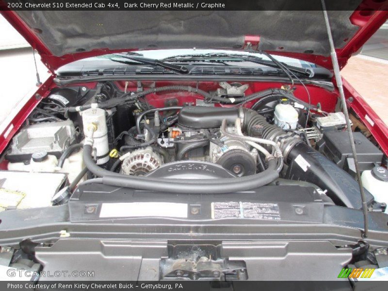 Dark Cherry Red Metallic / Graphite 2002 Chevrolet S10 Extended Cab 4x4