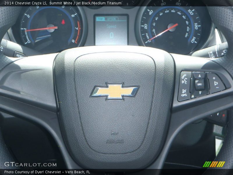 Summit White / Jet Black/Medium Titanium 2014 Chevrolet Cruze LS