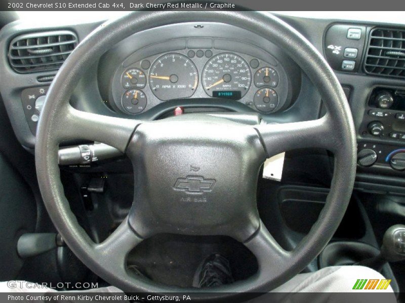 Dark Cherry Red Metallic / Graphite 2002 Chevrolet S10 Extended Cab 4x4
