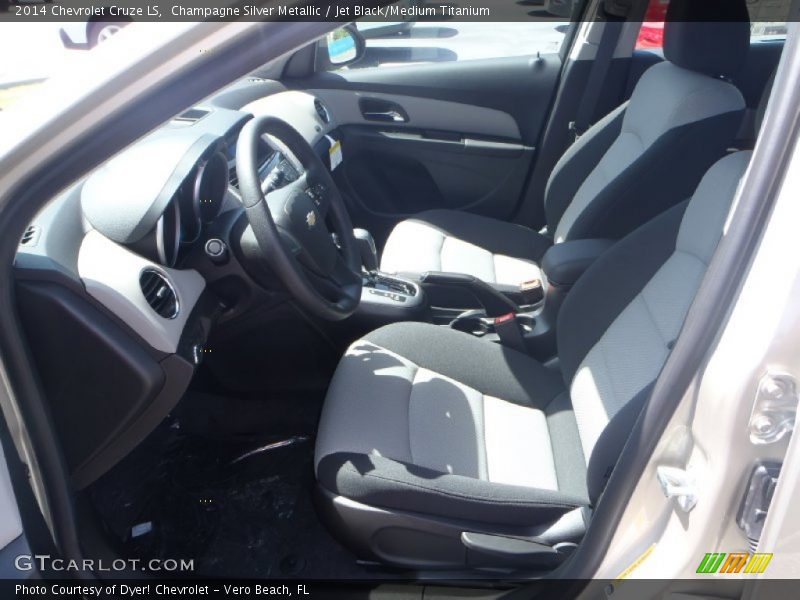 Champagne Silver Metallic / Jet Black/Medium Titanium 2014 Chevrolet Cruze LS