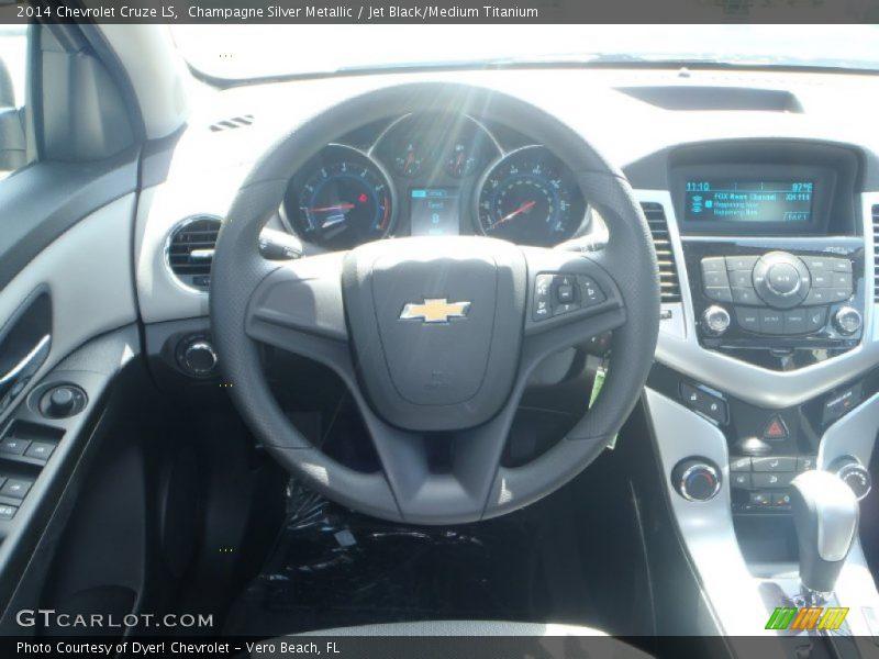 Champagne Silver Metallic / Jet Black/Medium Titanium 2014 Chevrolet Cruze LS