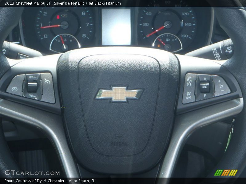 Silver Ice Metallic / Jet Black/Titanium 2013 Chevrolet Malibu LT