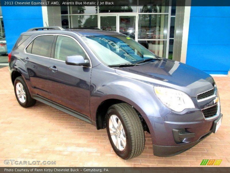 Atlantis Blue Metallic / Jet Black 2013 Chevrolet Equinox LT AWD