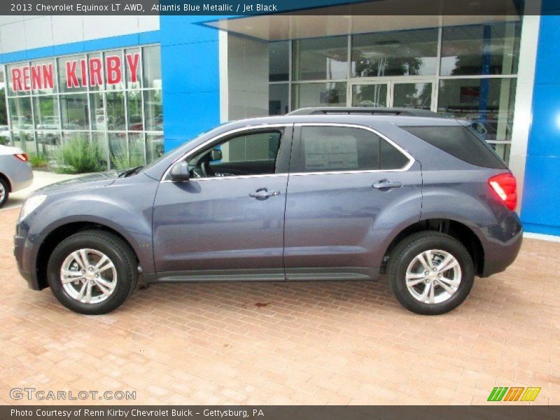 Atlantis Blue Metallic / Jet Black 2013 Chevrolet Equinox LT AWD