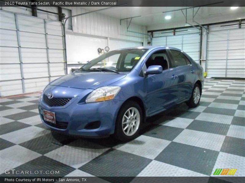 Pacific Blue Metallic / Dark Charcoal 2010 Toyota Yaris Sedan