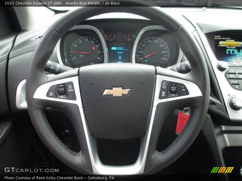 Atlantis Blue Metallic / Jet Black 2013 Chevrolet Equinox LT AWD