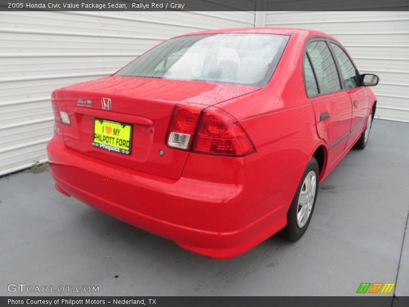 Rallye Red / Gray 2005 Honda Civic Value Package Sedan