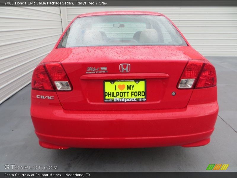 Rallye Red / Gray 2005 Honda Civic Value Package Sedan
