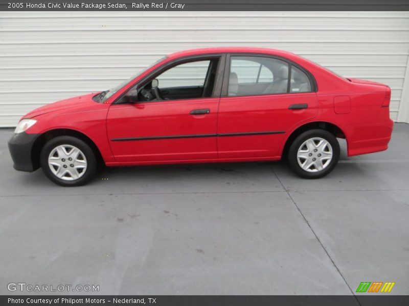 Rallye Red / Gray 2005 Honda Civic Value Package Sedan