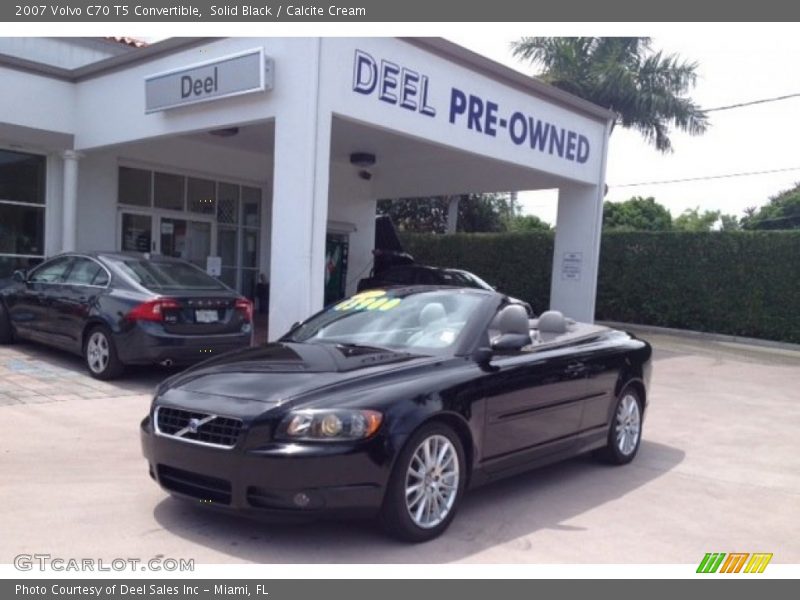 Solid Black / Calcite Cream 2007 Volvo C70 T5 Convertible