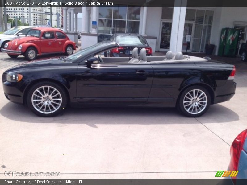 Solid Black / Calcite Cream 2007 Volvo C70 T5 Convertible