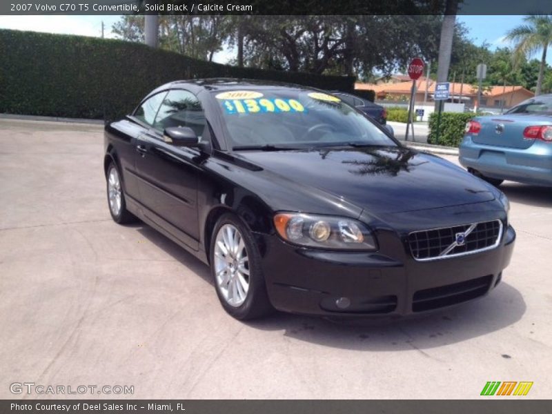 Solid Black / Calcite Cream 2007 Volvo C70 T5 Convertible