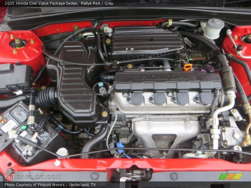 Rallye Red / Gray 2005 Honda Civic Value Package Sedan