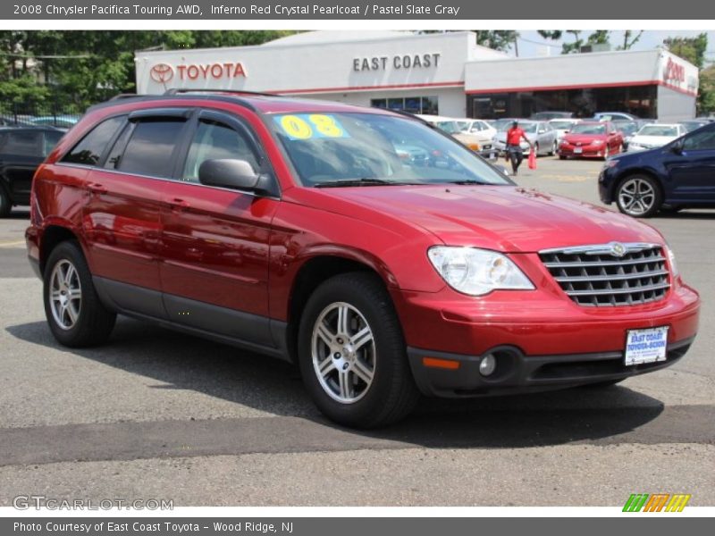 Inferno Red Crystal Pearlcoat / Pastel Slate Gray 2008 Chrysler Pacifica Touring AWD