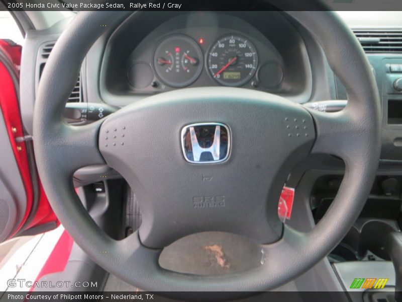 Rallye Red / Gray 2005 Honda Civic Value Package Sedan