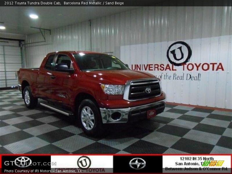 Barcelona Red Metallic / Sand Beige 2012 Toyota Tundra Double Cab