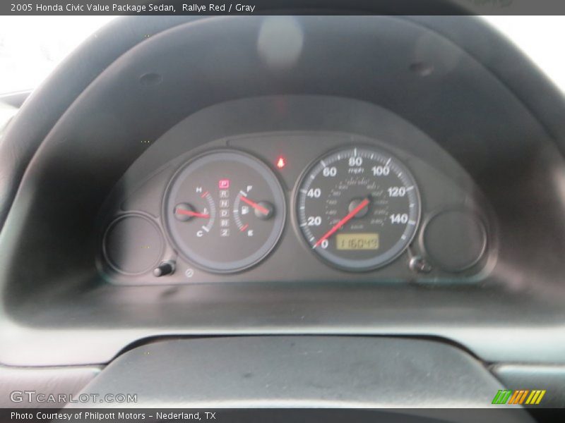 Rallye Red / Gray 2005 Honda Civic Value Package Sedan