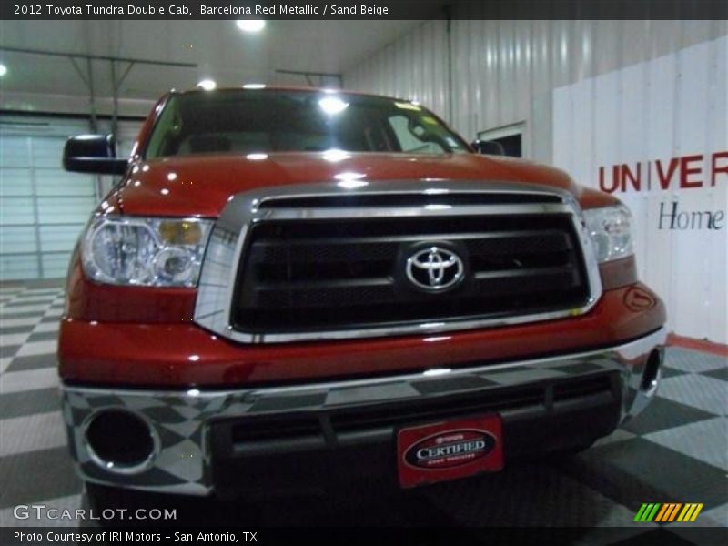 Barcelona Red Metallic / Sand Beige 2012 Toyota Tundra Double Cab