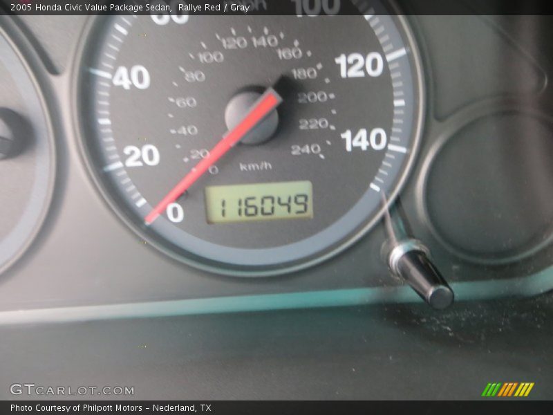 Rallye Red / Gray 2005 Honda Civic Value Package Sedan