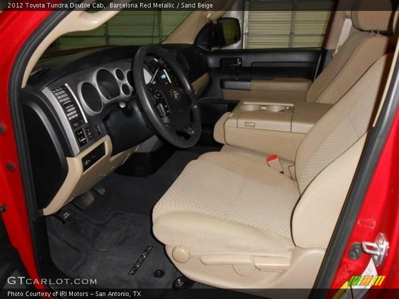 Barcelona Red Metallic / Sand Beige 2012 Toyota Tundra Double Cab