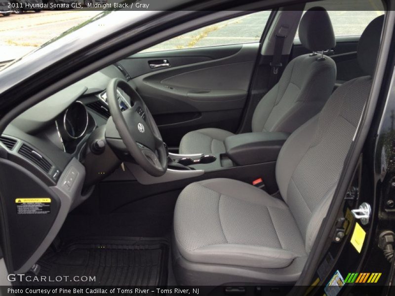 Midnight Black / Gray 2011 Hyundai Sonata GLS