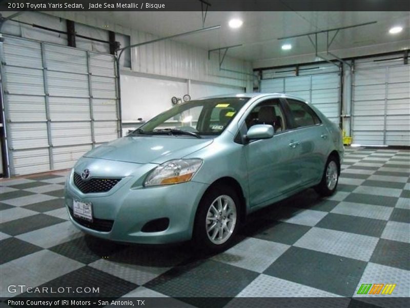 Jade Sea Metallic / Bisque 2010 Toyota Yaris Sedan