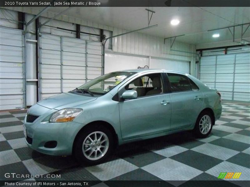 Jade Sea Metallic / Bisque 2010 Toyota Yaris Sedan