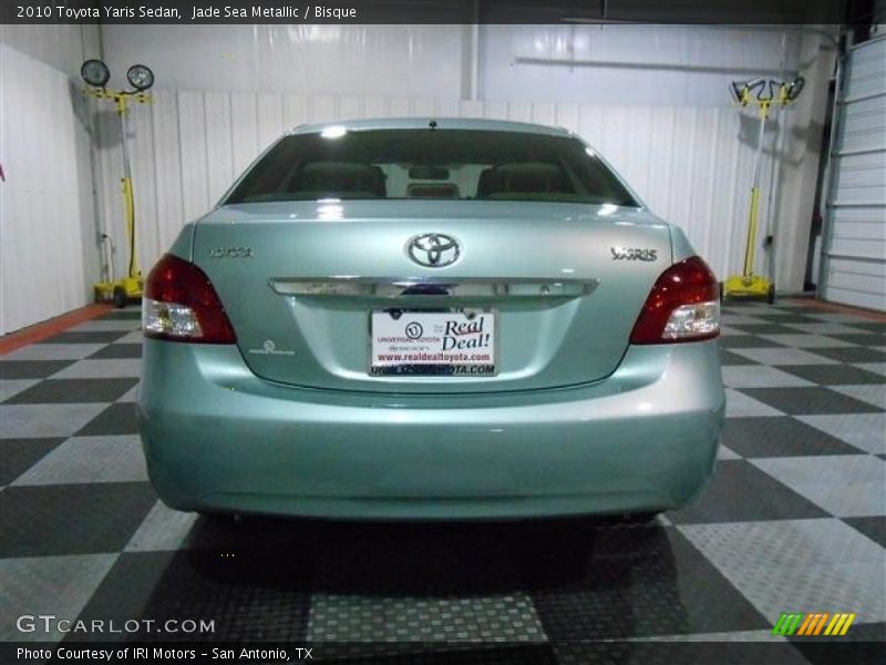 Jade Sea Metallic / Bisque 2010 Toyota Yaris Sedan