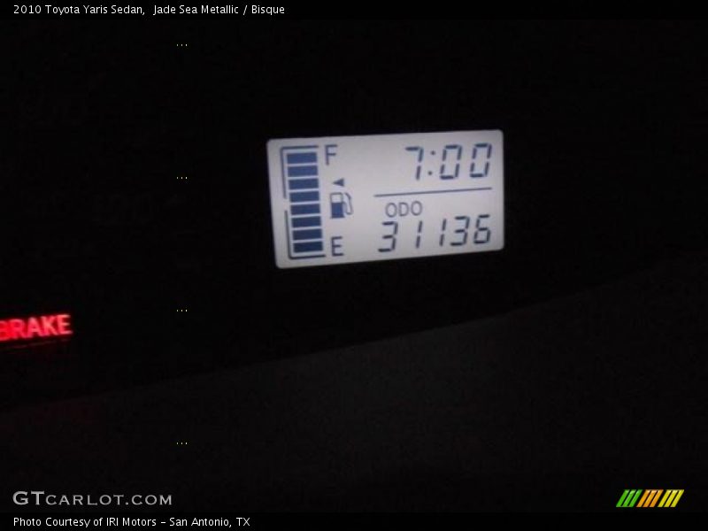 Jade Sea Metallic / Bisque 2010 Toyota Yaris Sedan