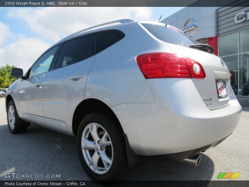 Silver Ice / Gray 2009 Nissan Rogue SL AWD