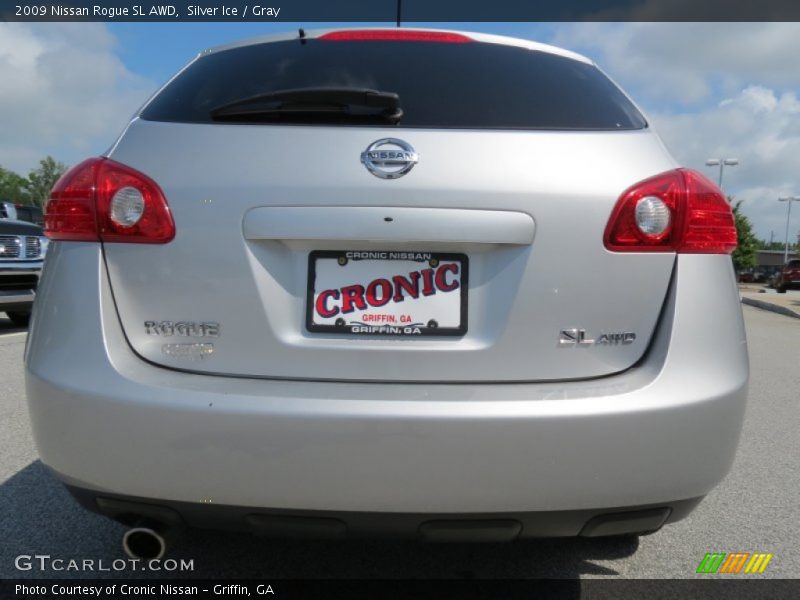 Silver Ice / Gray 2009 Nissan Rogue SL AWD