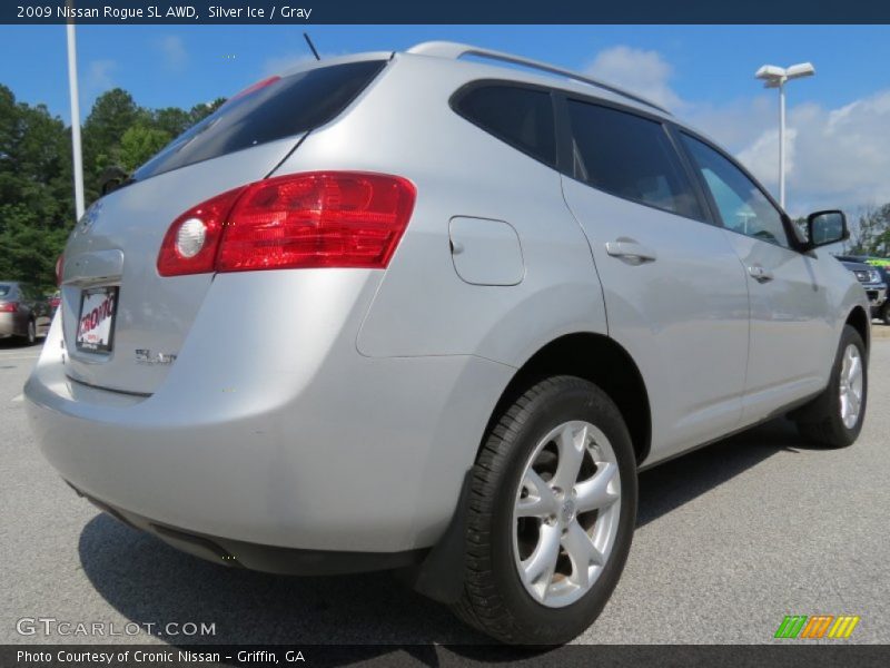 Silver Ice / Gray 2009 Nissan Rogue SL AWD