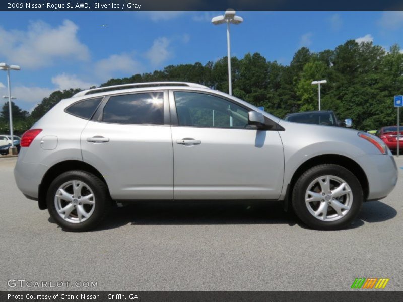 Silver Ice / Gray 2009 Nissan Rogue SL AWD